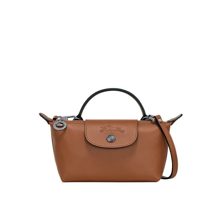 MINI BOLSO DE PIEL LONGCHAM | MARRÓN