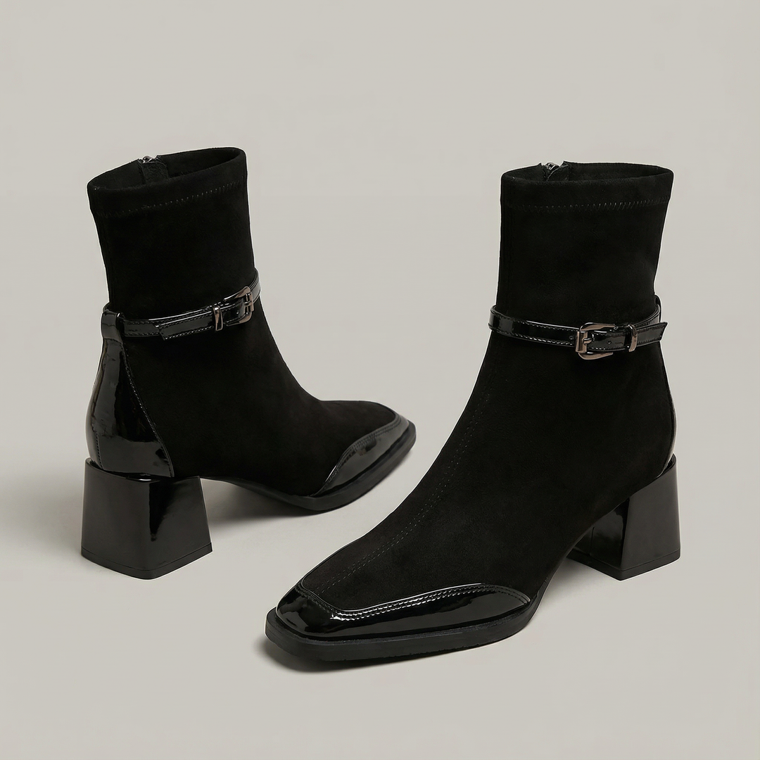 Romani | Botines elegantes de eco-ante con tacón medio