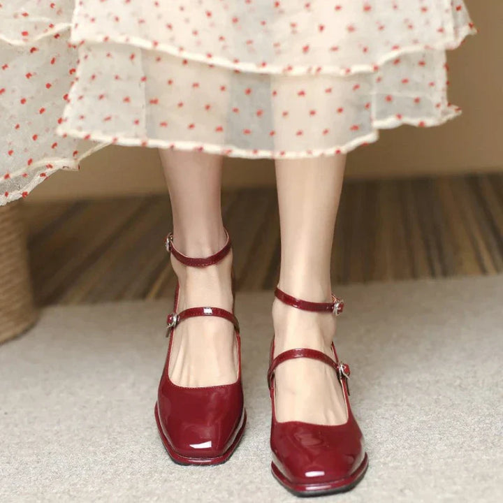 Elegantes Zapatos de Tacón con Correa al Tobillo