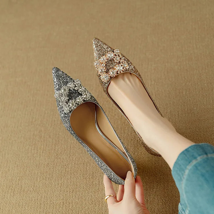 Zapatos de Tacón Brillantes Gloria