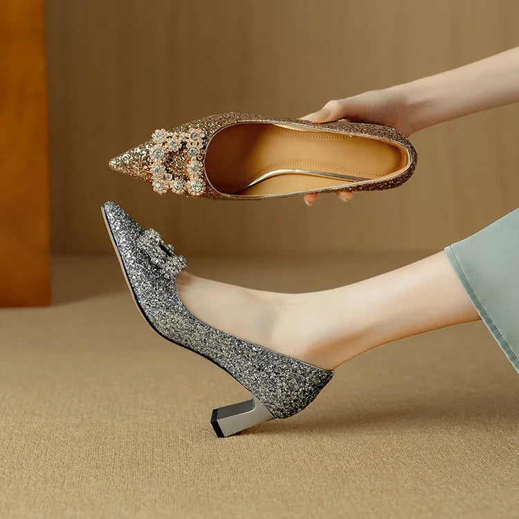Zapatos de Tacón Brillantes Gloria