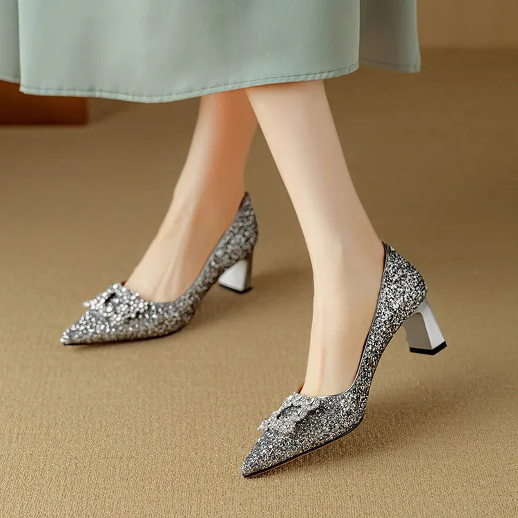 Zapatos de Tacón Brillantes Gloria