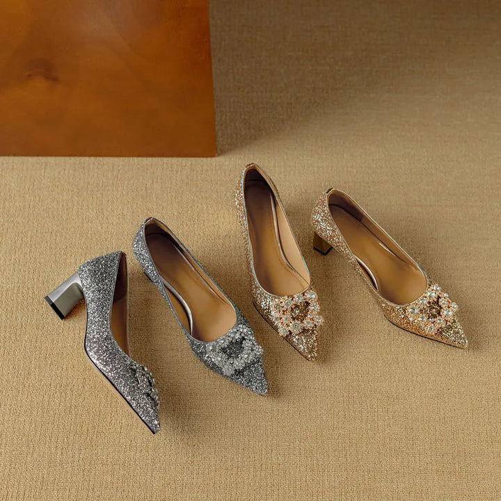Zapatos de Tacón Brillantes Gloria