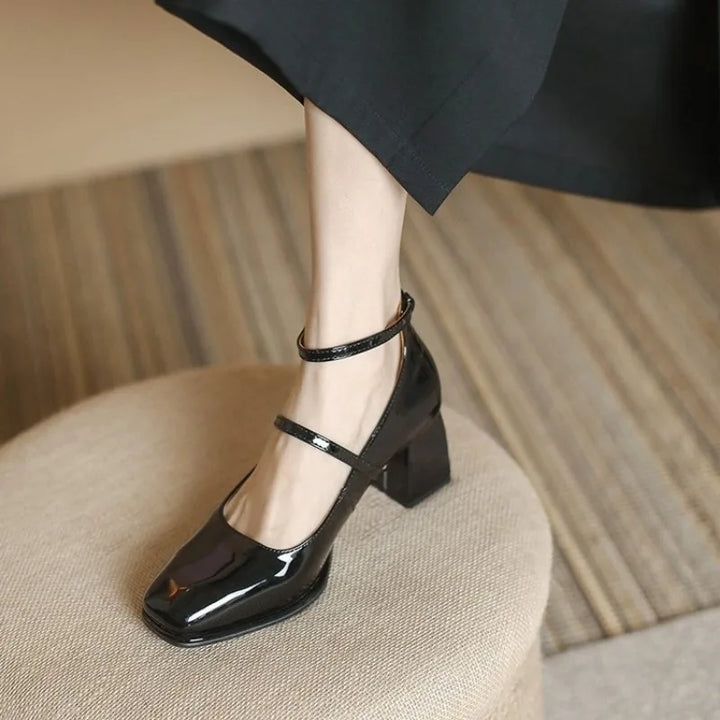 Elegantes Zapatos de Tacón con Correa al Tobillo