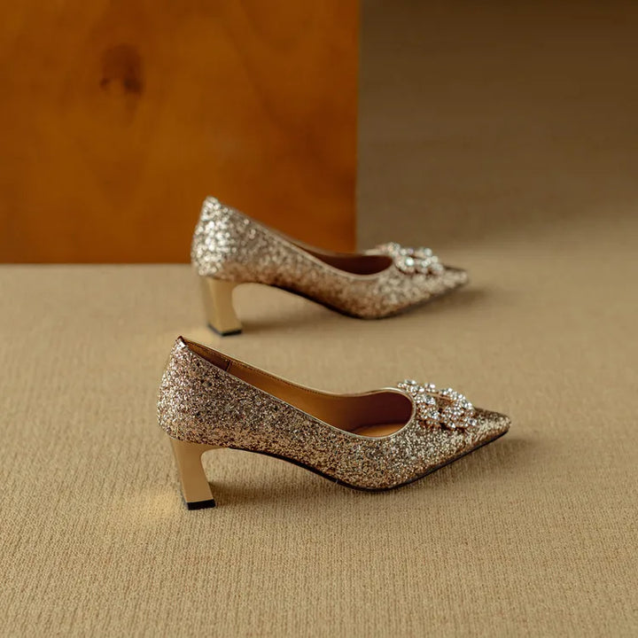Zapatos de Tacón Brillantes Gloria