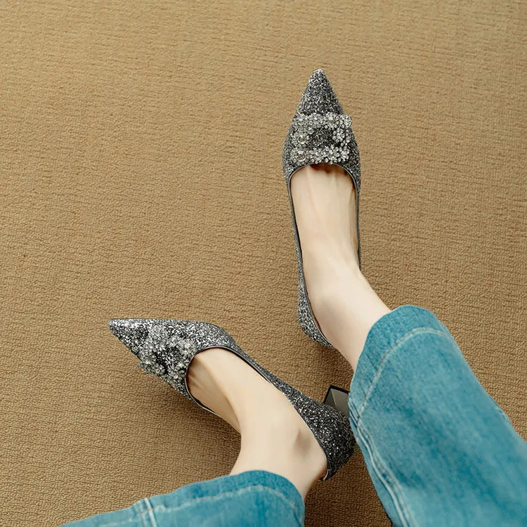 Zapatos de Tacón Brillantes Gloria