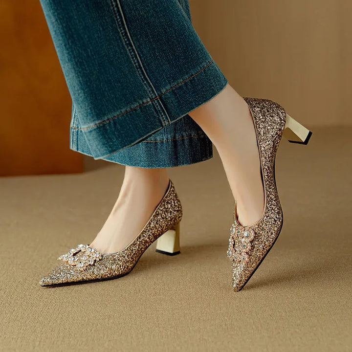 Zapatos de Tacón Brillantes Gloria