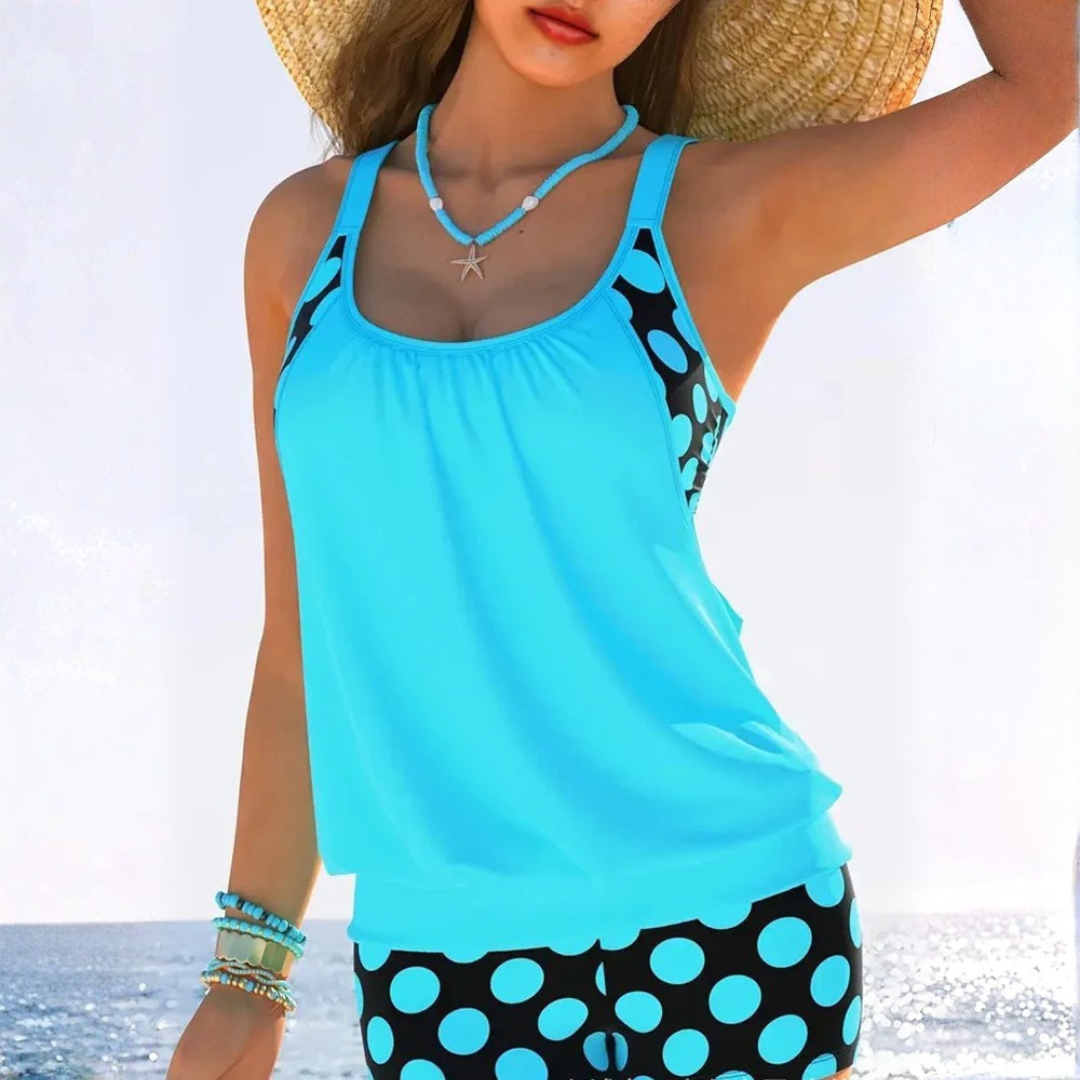 Azaria | Polka Dot Hollow-Out Bikini Set