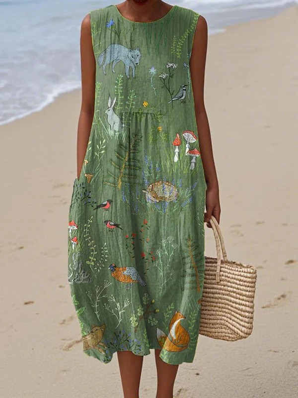 Arabella | Vestido estampado artístico