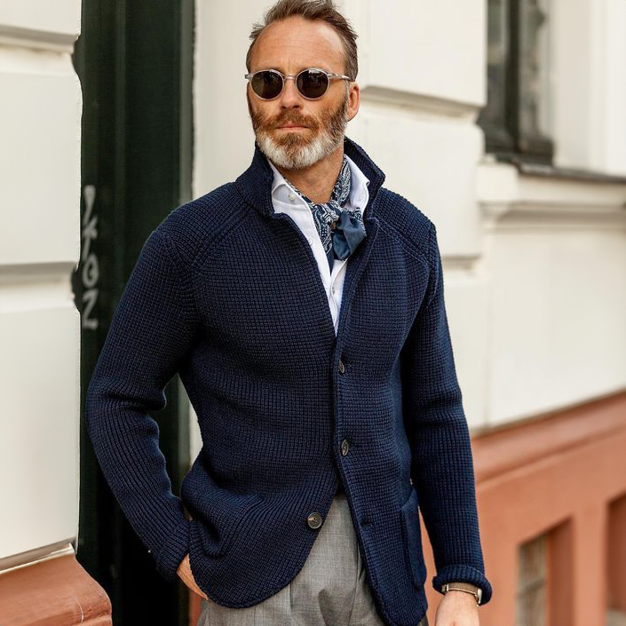 TIRSO™ | CHAQUETA DE PUNTO REFINADA