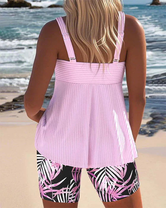 Margaret - Conjunto de canalé Tankini favorecedor
