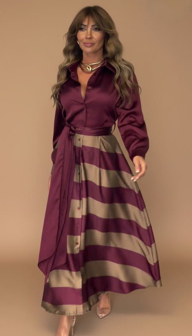 Mila | Vestido maxi a rayas