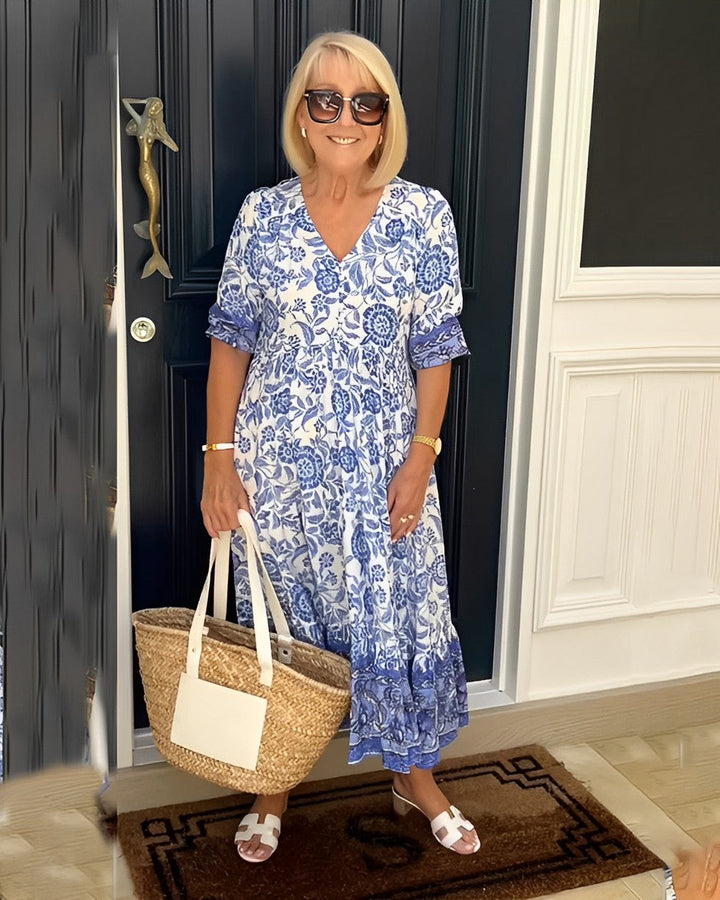 Keisha | Floral con escote en V elegante