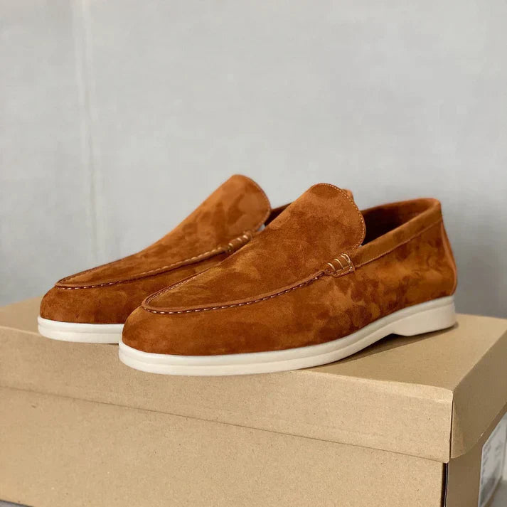 Enzo™ | Mocasines de ante con suela híbrida