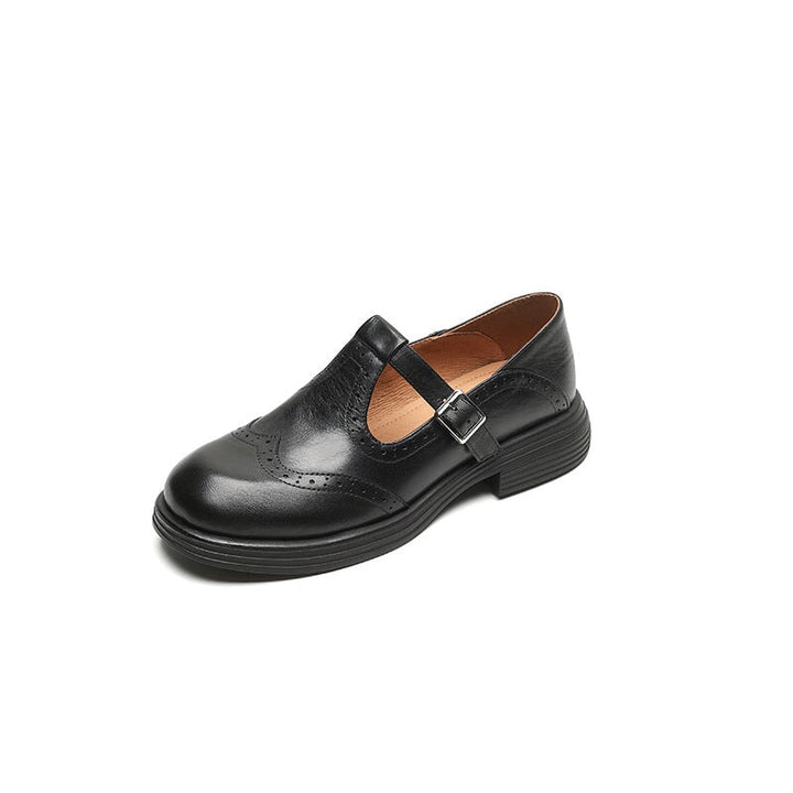 Mattea | Elegantes Mary Janes Hechas De Cuero