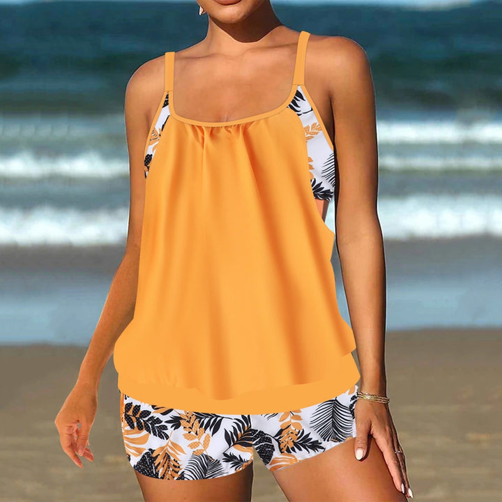 Barbara™ | Tankini dividido con estampado de océano elegante