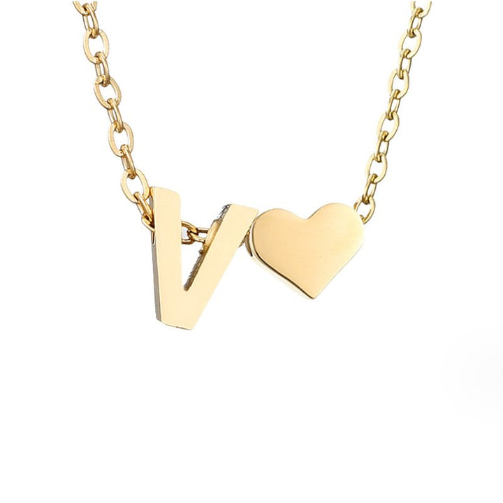 Nina – Collar dorado en forma de V.