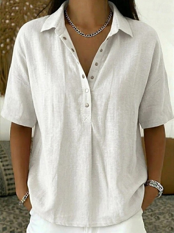 Willow | Blusa con cuello y botón