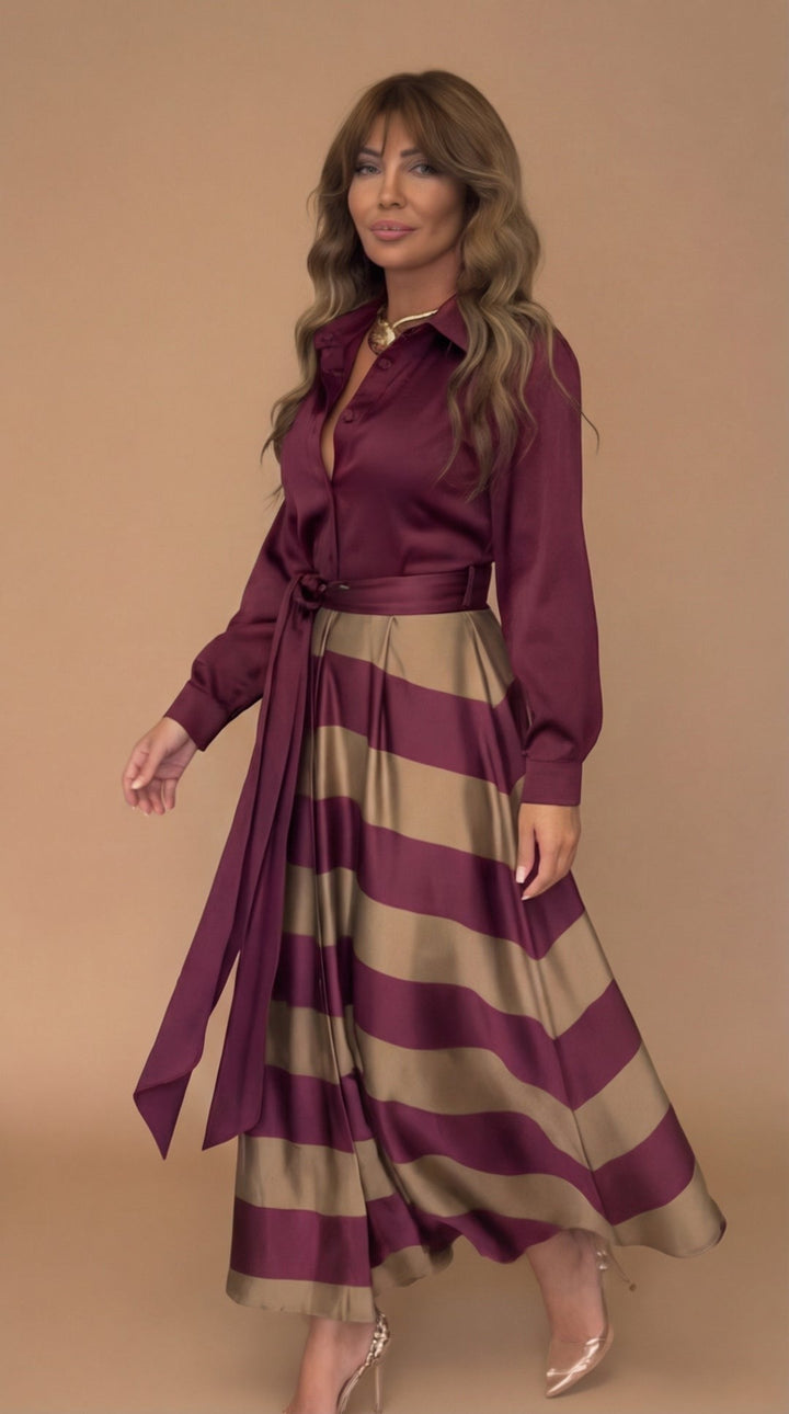 Mila | Vestido maxi a rayas