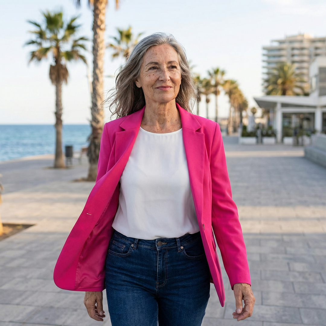 PAULA™| BLAZER CASUAL CON BOLSILLOS DELANTEROS