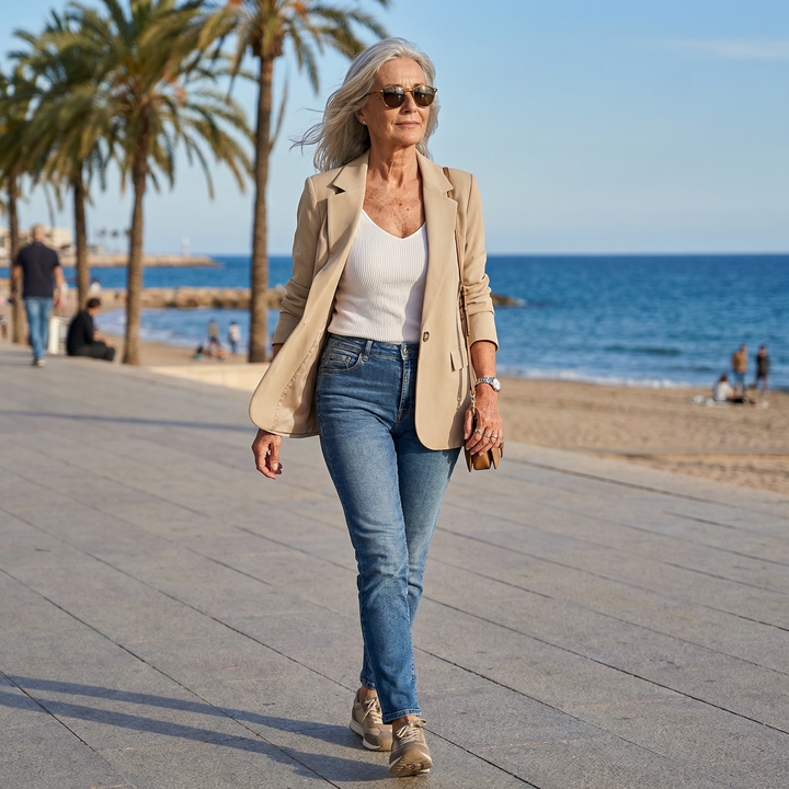 PAULA™| BLAZER CASUAL CON BOLSILLOS DELANTEROS