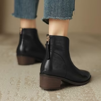 Anita - Botines de lujo con tacon bajo