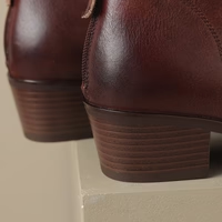 Anita - Botines de lujo con tacon bajo