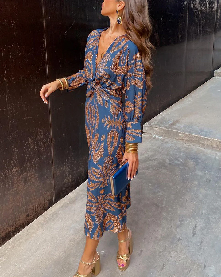 Isadora™ – Vestido Midi Elegante con Estampado