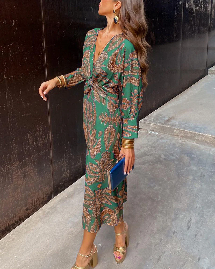 Isadora™ – Vestido Midi Elegante con Estampado