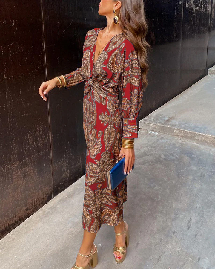 Isadora™ – Vestido Midi Elegante con Estampado