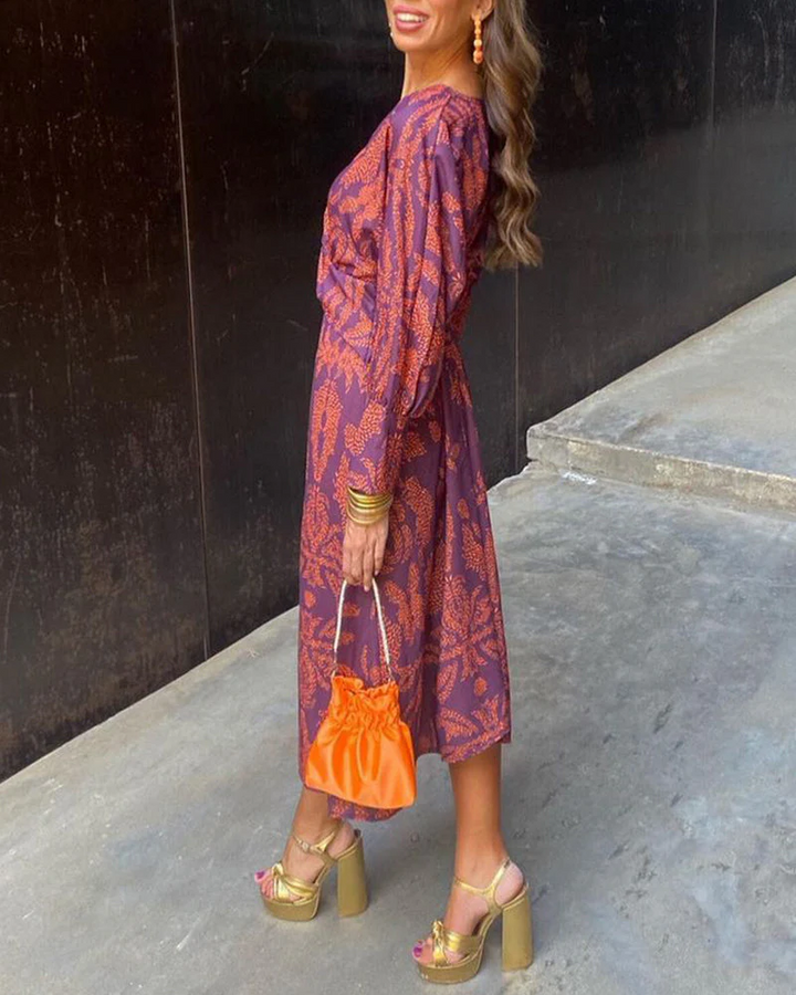 Isadora™ – Vestido Midi Elegante con Estampado
