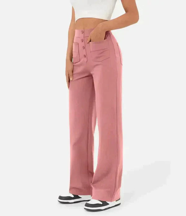 Jade- Pantalones elásticos de cintura alta