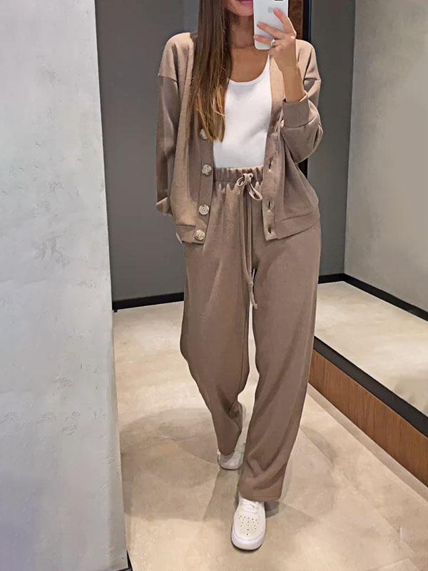 Elle | Conjunto de comodidad de 2 piezas de punto