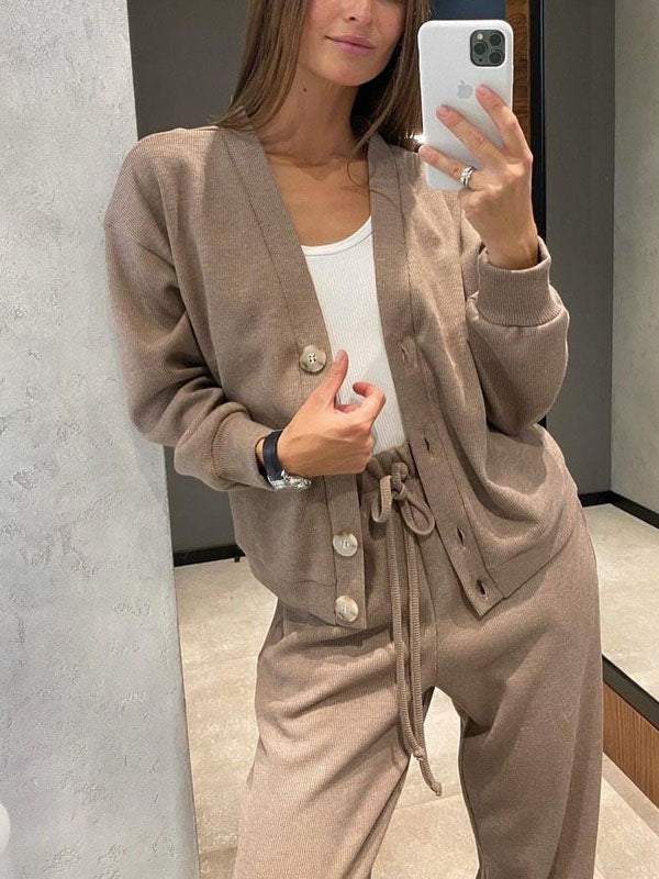 Elle | Conjunto de comodidad de 2 piezas de punto