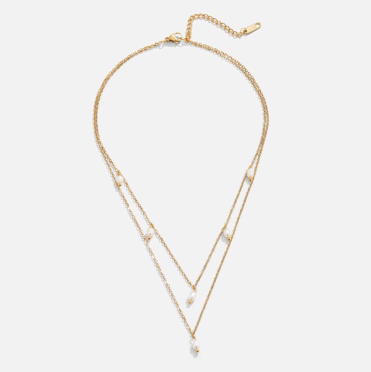 Tanja – Collar dorado de capas con artículo moderno.