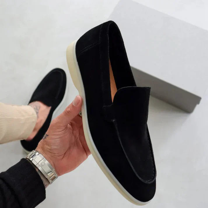 Enzo™ | Mocasines de ante con suela híbrida