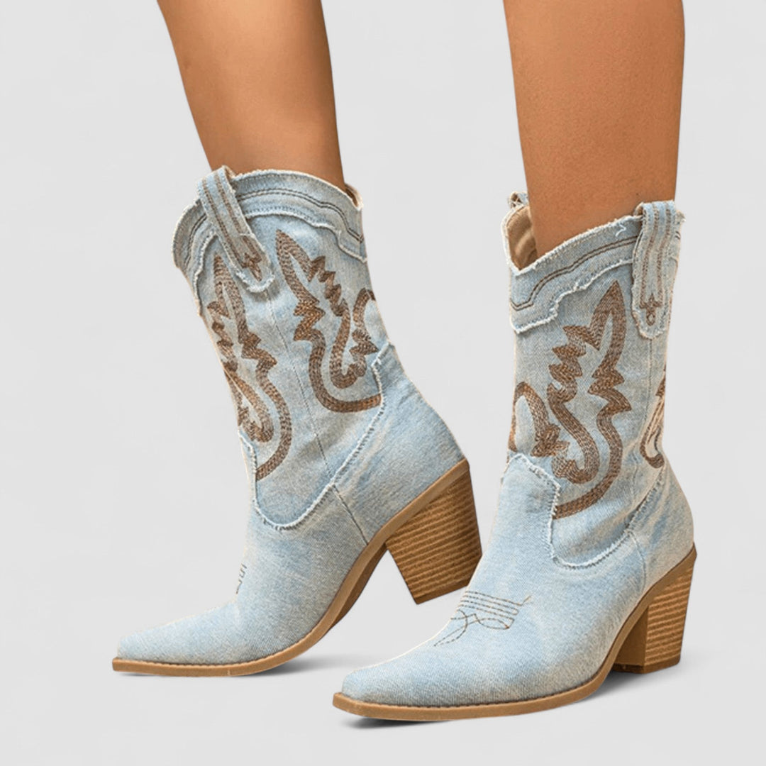Selena | Orthopedic Denim Ankle Boots