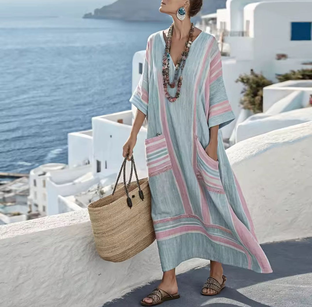 Elegant Mary - Long Strand Dress for a Stylish Summer Look