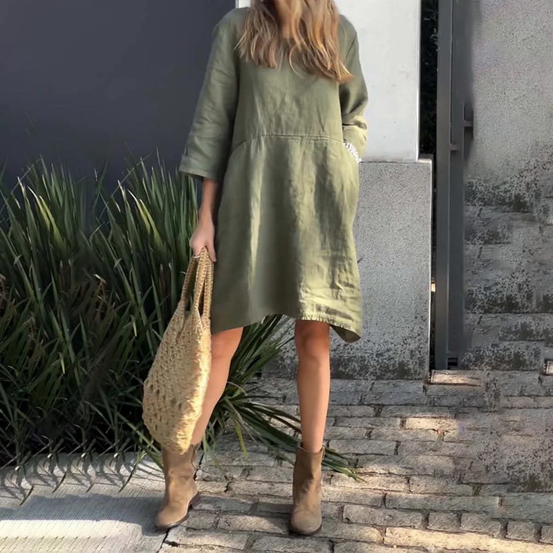 Celeste™ Vestido amplio con bolsillos