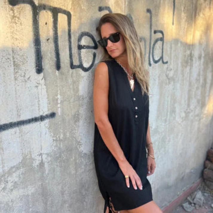 Isla - Vestido sin mangas con escote en V