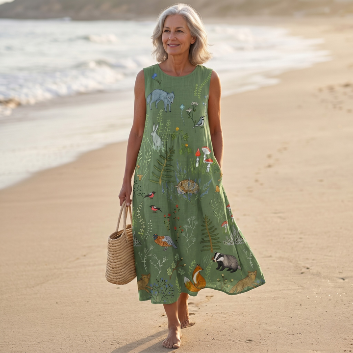 Arabella | Vestido estampado artístico