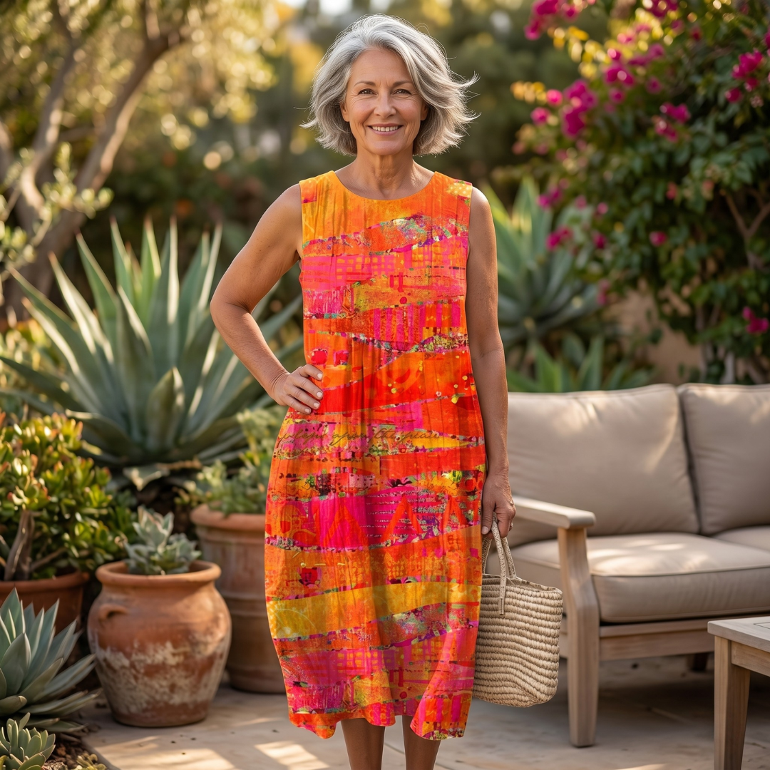 Marielle | Vestido midi tropical