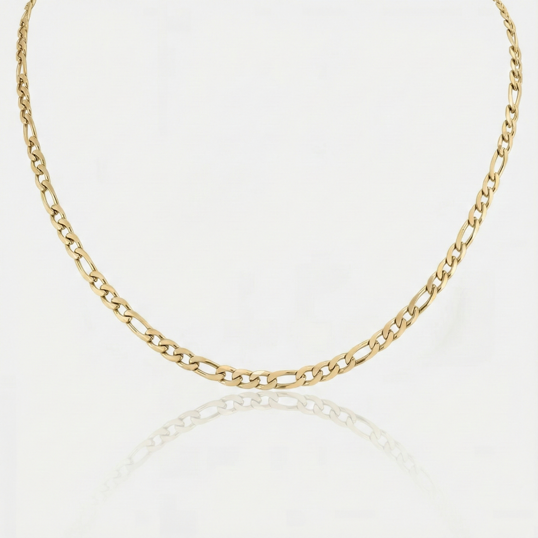 Valerie – Collar dorado con una estructura simple de eslabones.